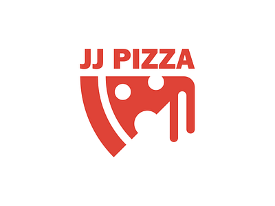 JJ Pizza art brand design identity logo pizza thirtylogos