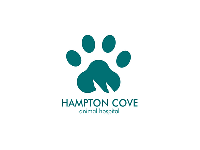 Hampton Cove Animal Hospital animal art brand design identity logo thirtylogos