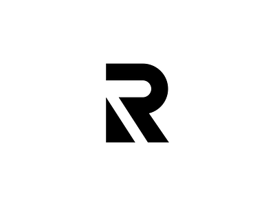 R art brand coreldraw design letter logo minimalist vector