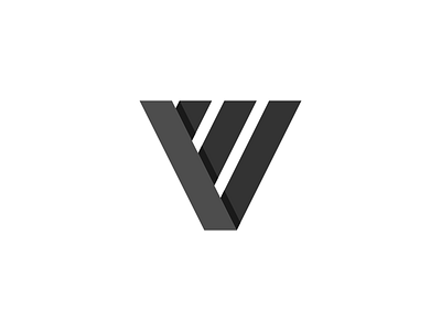 V art brand coreldraw design letter logo minimalist vector