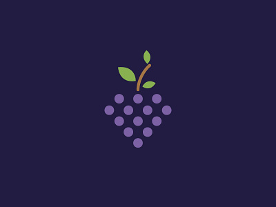 Diamond Grape combination diamond fruit grape identity logo purple symbol