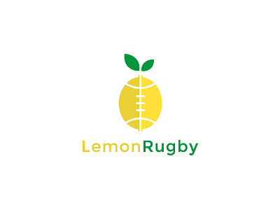 Lemon Rugby dual meaning for sale fruit lemon logo rugby sport