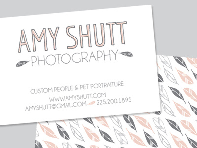 Amy Shutt Biz Cards & Logo branding business cards hand drawn logo pattern