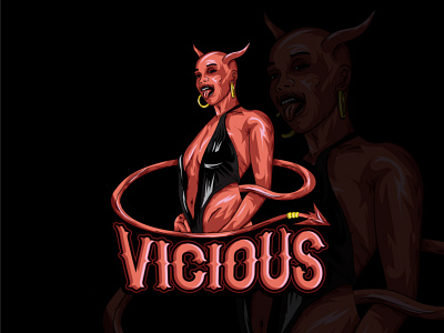 illustration - Vicious devil illustration illustration art stickerdesign tshirtdesign vectorart vectorillustration