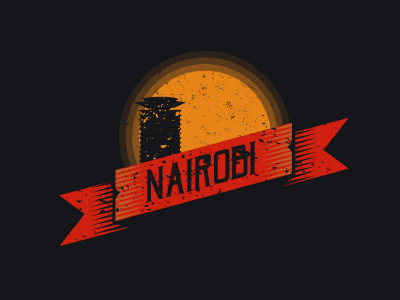 Nairobi Retro Ribbon illustration kenya kicc nairobi