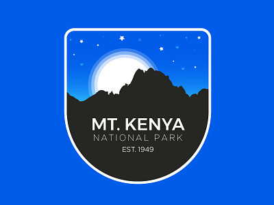 Mt. Kenya National Park Badge badge badgedesign illustration park