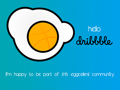 Dribbble Debut debut dribble egg hello