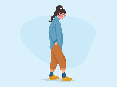 Casual Look blog blue character character concept character design character illustration design fashion illustration flat girl girl illustration illustration people product style guide vector woman illustration womans