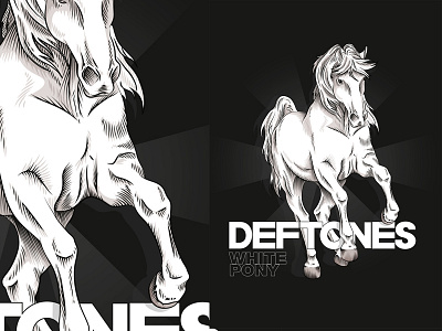 deftones tribute - white pony deftones horse illustration vector white pony