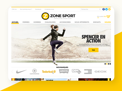 Zone Sport design ui ux web