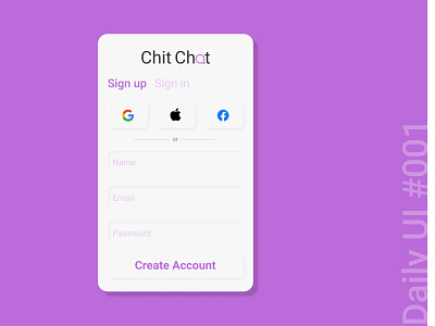 daily ui design #001