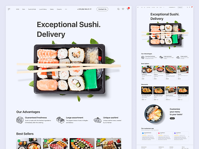 Sushi Restaurant | Main Page e commerce mobile ui ux web