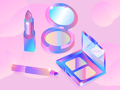 Self Love beauty gradients graphic design illustration makeup