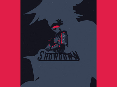 Showdown avatar cool design esport human logo mascot samurai scary vector youtube