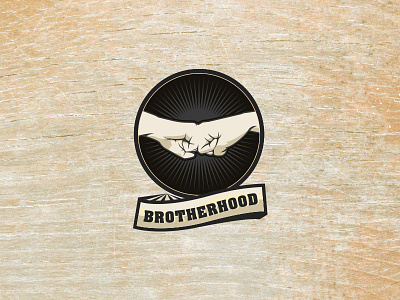 Brotherhood arms brand classic fistbump hands logo oldschool vintage