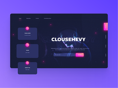 Clousehevy Web Design Mockup colorful control panel daily dark design featured inspiration logo mockup modern panel ui ui design uidesign ux ux design uxdesign web design