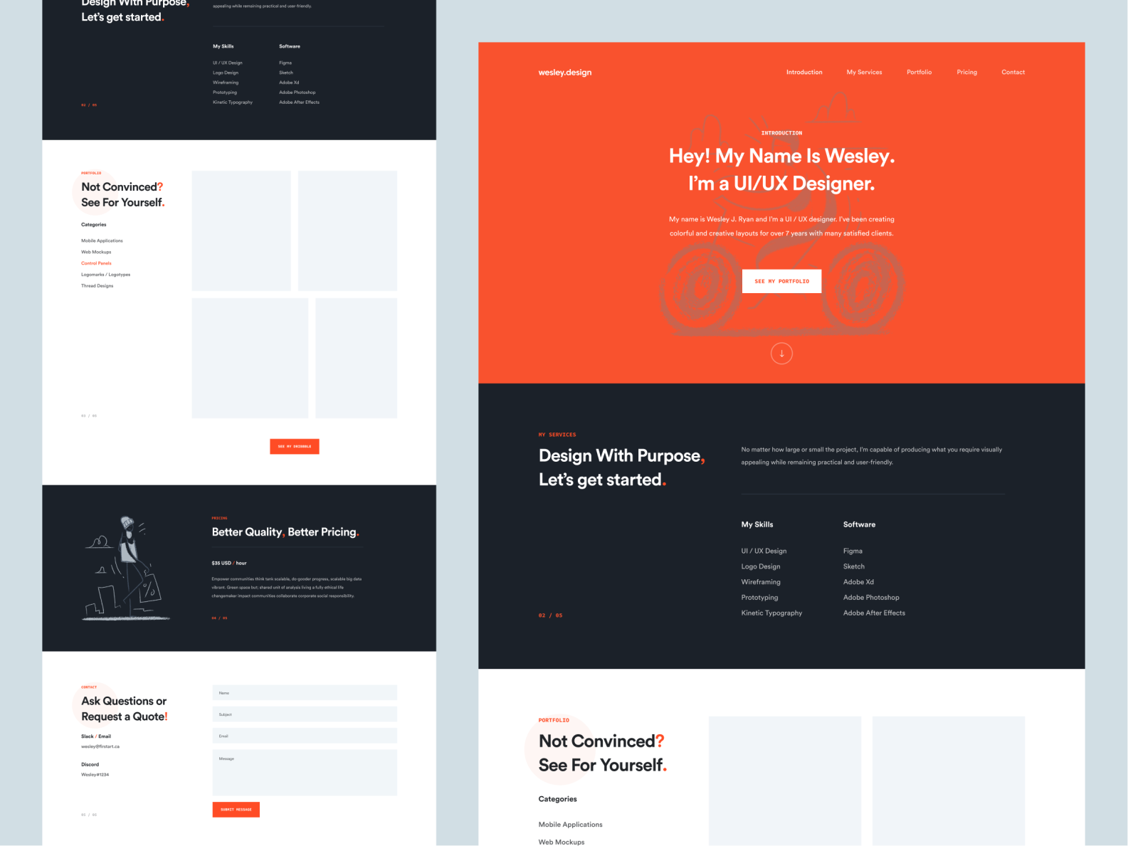 wesley.design Web Design Mockup by Wes on Dribbble