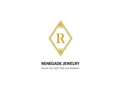 Renegade Jewelry Logo branding colorful control panel creative dailyui dark elegant gold hosting illustration inspiration jewelry logo logo design logomark logotype mockup modern typography ui design