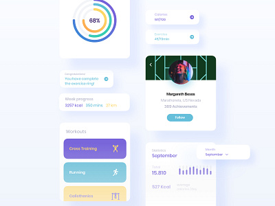 Fitness App - UI Elements Kit