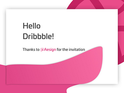 Hello Dribble dribbble hello invite