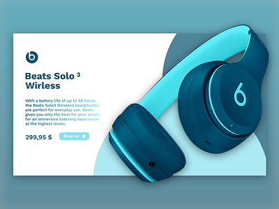 Beats Solo 3 beats design graphic headset product product card ui uiux uiuxdesign ux