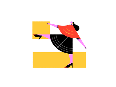 Dance character character design dance dance party dress editorial flat girl illustration texture vector walk
