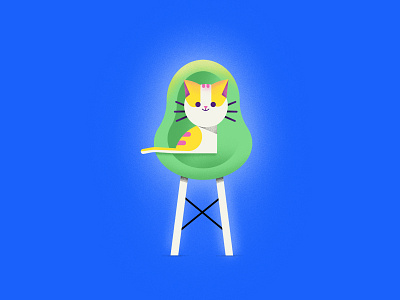 Kitten cat character design design flat illustration kitten texture