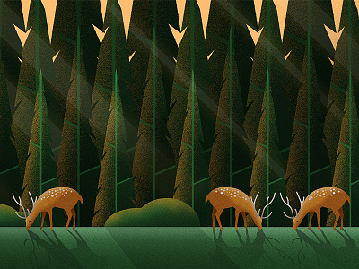 Forest brush design editorial flat header icon illustration texture web