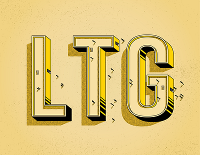 LTG City graphic design halftone illustration art vector