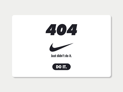 404 Nike Page 404 error adobe design graphic design ui ux vector web design