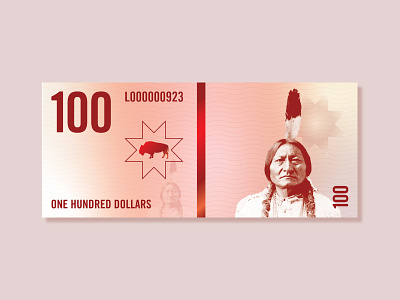 Native America Currency currency design graphic design illustrator photoshop weeklywarmup