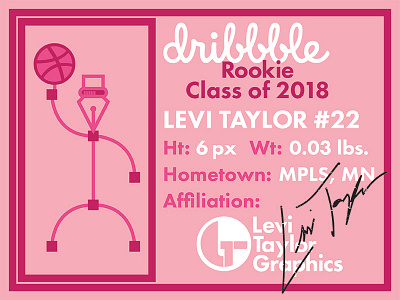 Dribbble Rookie Card design illustration