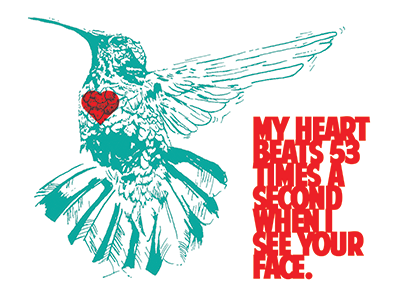 Emotional Hummingbird graphic design hummingbird illustration type poster typography