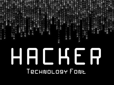 Hacker – Technology Font 1980 80s code coding computer cyber digital futuristic geometric hacker hacking internet network rounded rounded corner smooth software technology typeface