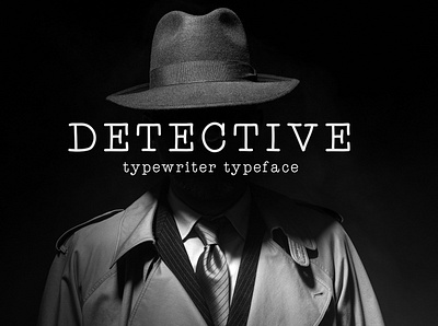 Detective – Typewriter Typeface 1950s 1960s classic detective elegant legible mechanical mystery scrapbook secret serif slab thin typeface typewriter