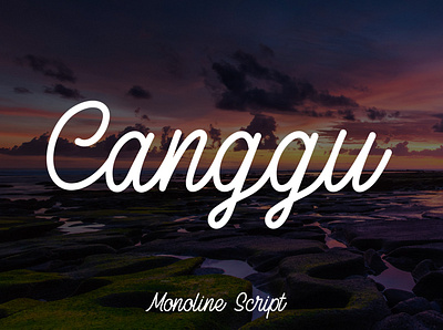 Canggu - Monoline Script Typeface 1940s 1950s bali canggu clean cursive indonesia monoline script smooth typeface