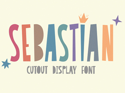 Sebastian – Cutout Typeface books children creative cutout display font kids modern playful quirky typeface unique