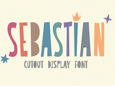 Sebastian – Cutout Typeface books children creative cutout display font kids modern playful quirky typeface unique