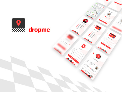 Dropme Taxi Ordering App adobe illustrator adobe photoshop adobe xd app bakhtiyarhmalik cars uidesign