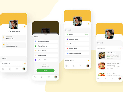 My Profile Food Delivery ui ux design ui design ui ux uiux design ux design