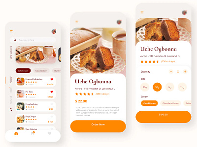 Uche Bakery Booking app design typography ui ui ux design ui design ui ux uiux design ux ux design