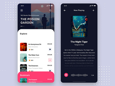 Audio Book Mobile App app design typography ui ui ux design ui design ui ux uiux design ux ux design