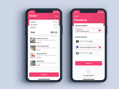 Food Order and Checkout UI Design