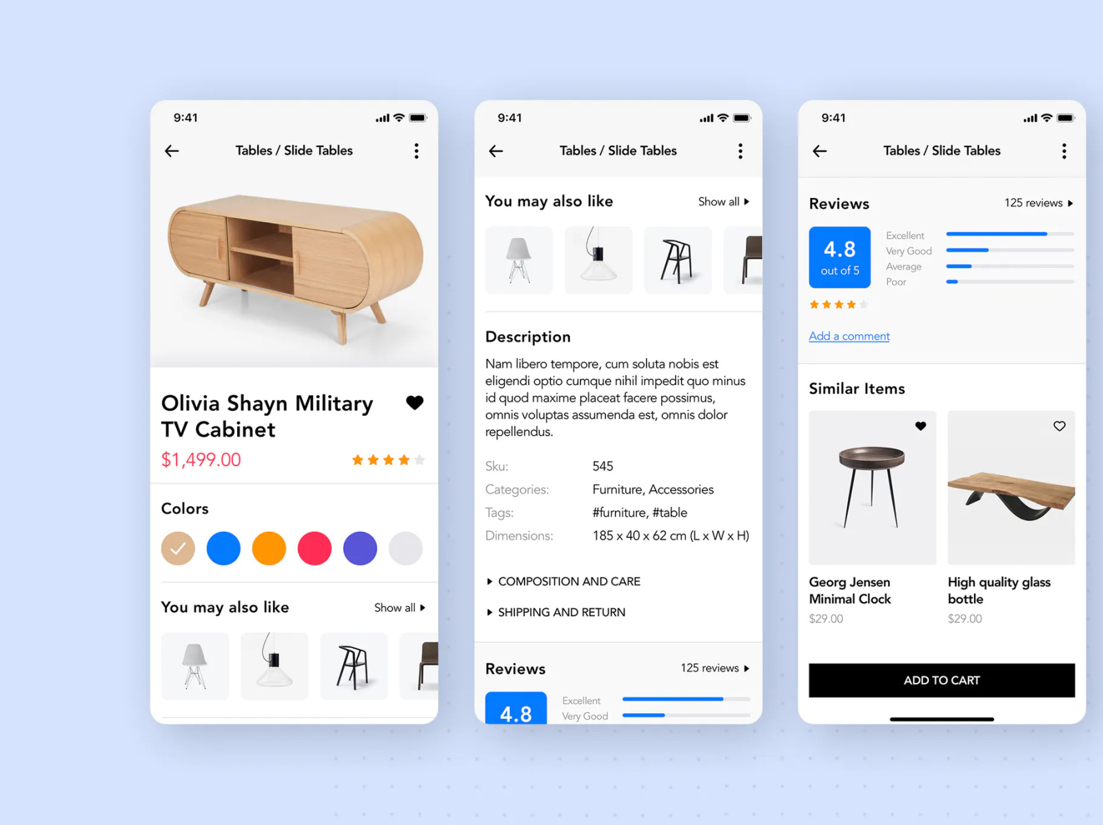 Furniture Shop Mobile App by Nitesh Kumar on Dribbble