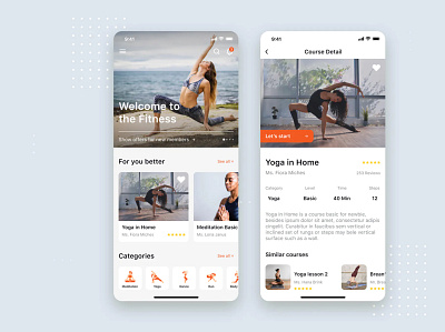 Yoga Fitness App app design design mobile app design mobile design mobile ui ui ux design ui design ui ux uiux design ux design