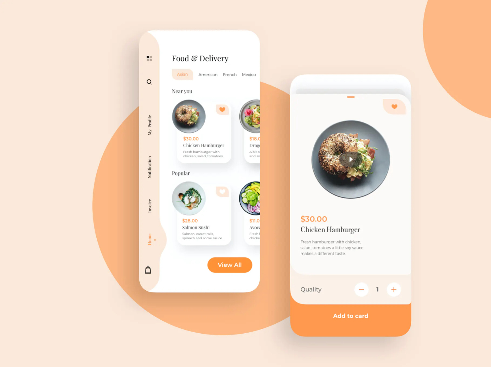 Food And Deliverry UI Basic by Nitesh Kumar on Dribbble