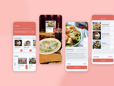 Order Food Light Mode Mobile UI