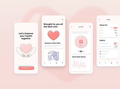 Heart Rate Measurement UI app design mobile app design mobile design mobile ui mobile ui design ui ux design ui design ui ux uiux design ux design