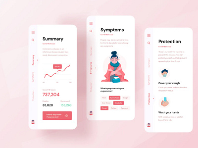 Coronavirus Awareness App UI Concept app app design mobile app design mobile design mobile ui ui ux design ui design ui ux uiux design ux design