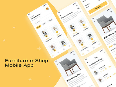 Furniture E-Commerce Mobile App UI